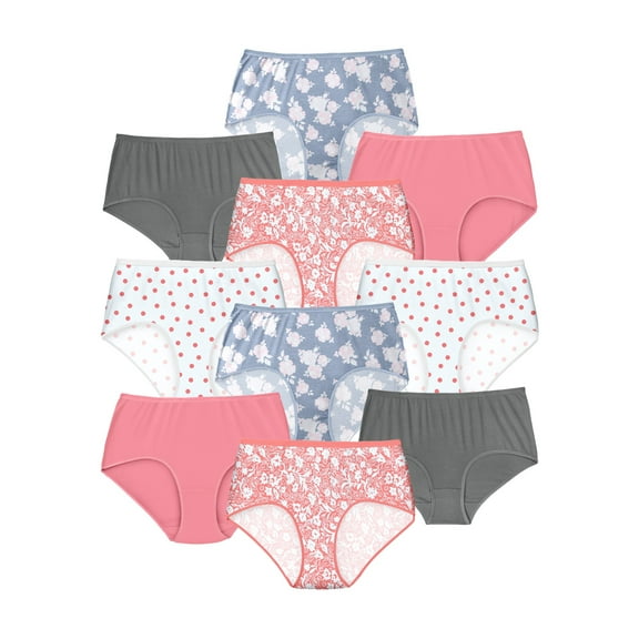 Comfort Choice Plus Size Full Coverage Cotton Brief 10-Pack