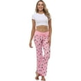 thumbnail image 6 of HDE Pajama Pants for Women PJ Pants Comfy Loungewear Pink Coffee M, 6 of 8