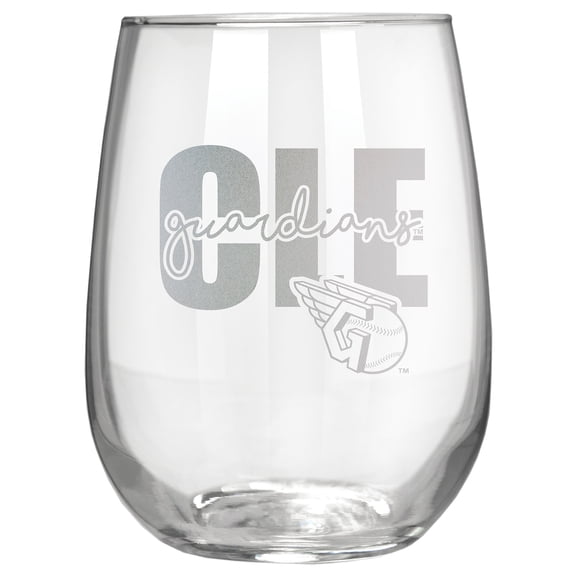 Cleveland Guardians Etched 17oz. City Stemless Wine Glass