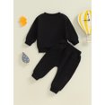 thumbnail image 5 of FEORJGP Little Boys 2-Piece Casual Set 0 6M 12M 18M 2T 3T Toddler Baby Long Sleeve Sweatshirts Letter Embroidered Pullovers Round Neck Tops Drawstringshion Cute Daily Outfits for Spring Fall, 5 of 7