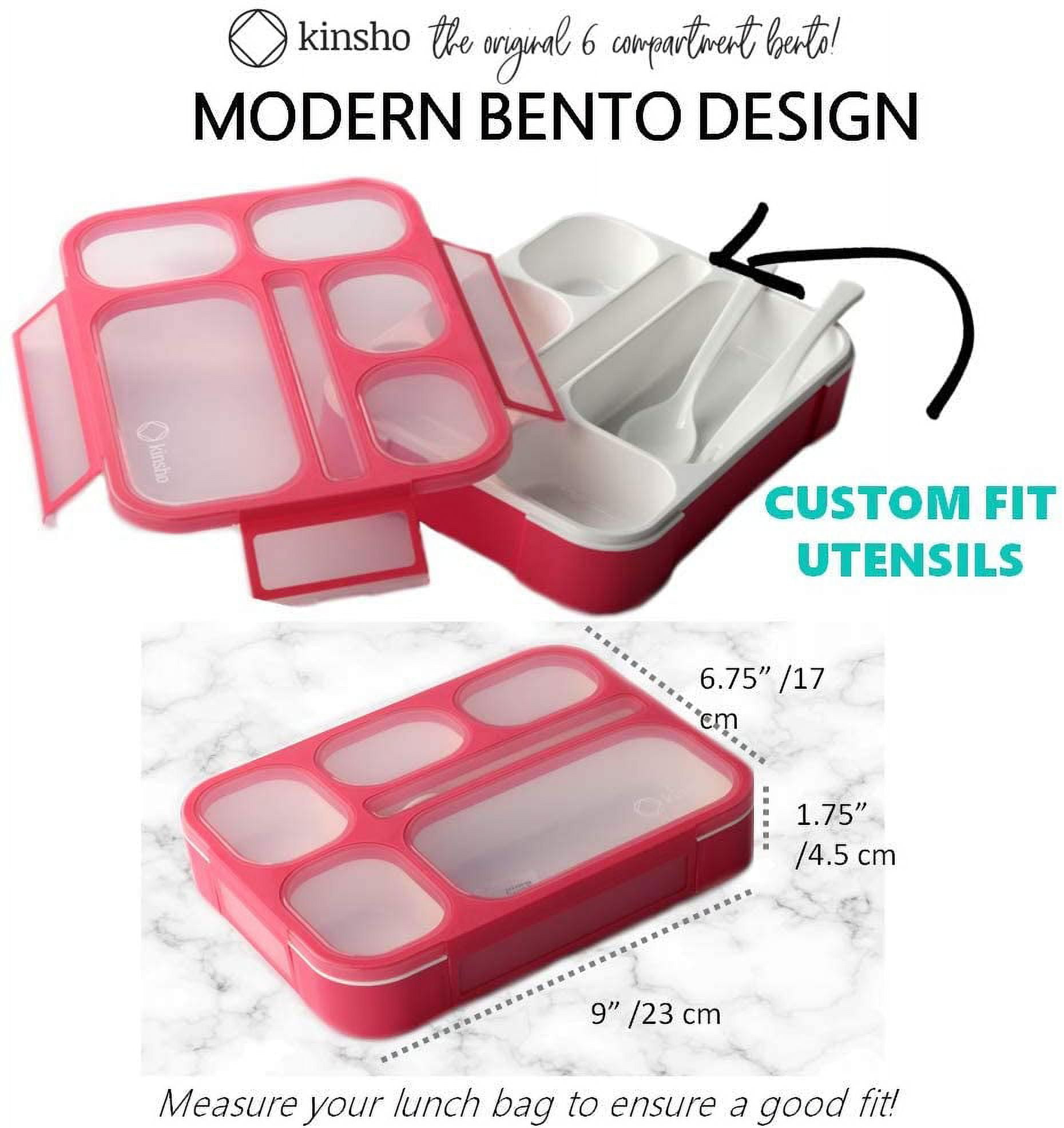  Bento-Box with Bag and Ice Pack Set. Lunch Boxes Snack  Containers for Kids Boys Girls Adults. 6 Compartments, Leakproof Portion  Container Boxes Insulated Bags for School Lunches, Blue: Home & Kitchen
