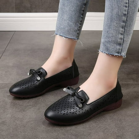 

NECHOLOGY Womens Flip Flop Shoes Ladies Fish Wedge Mouth Breathable Strap Rhinestone Heel Women Size 12 Casual Shoes Black 7.5