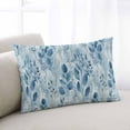 thumbnail image 2 of Blue Botanical Throw Pillow Cover 20 x 36 Inch Decorative Pillow Cover Retro Impressionist Style Watercolor Lumbar Pillowcase Seasonal Rectangle Cushion Case for Couch Sofa Bed Living Room, 2 of 7