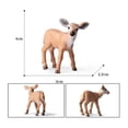 thumbnail image 5 of Zhaomeidaxi Simulated Solid Wood Animals Figures Forest Creatures Figurines Deer Family Figurines Miniature Toys Cake Toppers Desk Decor for Birthday Party, 5 of 8