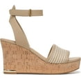 thumbnail image 2 of Franco Sarto Women's Celeste Cork Wedge Sandal Natural Beige 8M, 2 of 5