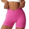 thumbnail image 1 of Correr Pantalones Cortos Entrenamiento para Mujeres Levantando La Cintura Alta (Rose S) Rojo, 1 of 6