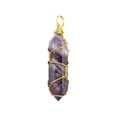 thumbnail image 3 of Collar de cristal sinuoso con colgante de columna hexagonal de cristal de seda, 3 of 5