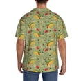 thumbnail image 3 of Pofeuu Taco Print Mens Casual Short Sleeve Shirts Beach Summer Spread Collar Pocket Tops Men's Casual Short-sleeved Shirt-Small, 3 of 5