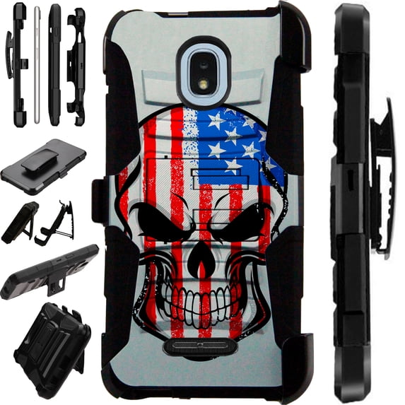 WORLD ACC LuxGuard Holster Compatible with Wiko Ride | AT&T Radiant Core | Cricket Icon Case Hybrid Phone Cover (US