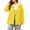 Yellow, variant on Plus Soize Women's Hooded Wind Jacket Zip Snap Elastic Cuff Utility Coat Lightweight Outdoor Outerwear with Pocket for Fall Winter Yellow