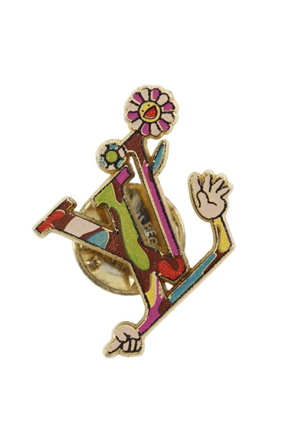 Pre-Owned Louis Vuitton x Takashi Murakami Brooch/Pin Pin/Pin Badge - Not for Sale Gold Plated,...