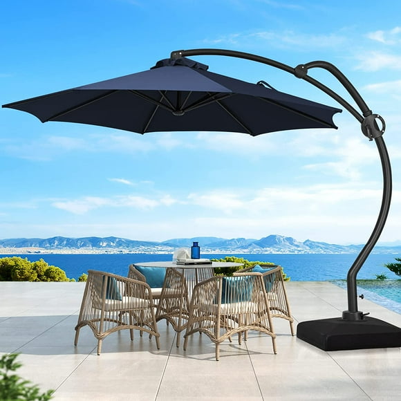 Purple leaf 9 ft square doubletop vented patio umbrella outdoor large