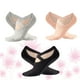 thumbnail image 5 of 3 pares de calcetines de yoga para mujer con suela antideslizante, ideales para yoga, pilates, ballet y danza (negro, gris claro, piel clara)., 5 of 6