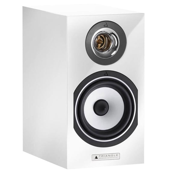 Triangle Esprit Titus Ez Hi-Fi Bookshelf Speakers, White High Gloss, Pair