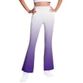 thumbnail image 2 of Piuwrlz Kids Flared Sweatpants Girls Boys Fleece Pants Pant Purple Size 7 Years, 2 of 6