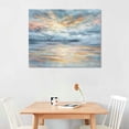 thumbnail image 3 of ONETECH Bathroom Wall Art Abstract Canvas Art Print Framed Modern Blue Ocean Picture Small Coastal Sunset &amp; Sunrise Artwork for Sea Lake Themed Home Bedroom Décor, 3 of 5