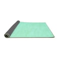 thumbnail image 2 of Ahgly Company Indoor Square Solid Turquoise Blue Modern Area Rugs, 3' Square, 2 of 4
