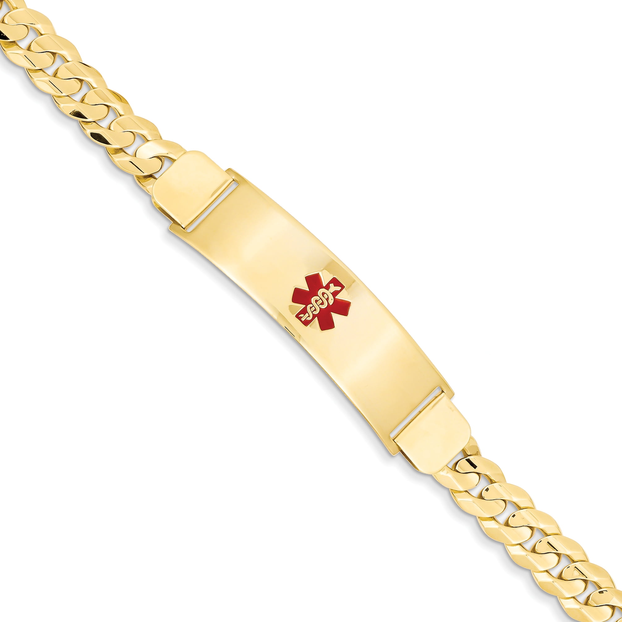 Kevin Jewelers - 14k Yellow Gold 7in Medical Jewelry ID Bracelet ...