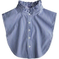 Camicover Women Ruffle Mock Neck Detachable Half Blouse Shirts Fake Collar Dickey Collar Faux False Collar for Girls