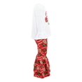 thumbnail image 5 of Girls Candy Cane Cutie Flare Pants Christmas Outfit Clothes (8Y, Red), 5 of 5