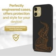 thumbnail image 2 of Case Yard Wooden Case for iPhone-11 Soft TPU Silicone cover Slim Fit Shockproof Wood Protective Phone Cover for Girls Boys Men and Women Supports Wireless Charging Indian Elephant Baby Design, 2 of 7