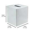 thumbnail image 2 of nu steel Basic Square Luxury Tissue Box Holder, White TG9H-WHITE, 2 of 5