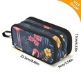 thumbnail image 4 of FORMRS Pencil Case with 3 Compartments Zipper Pouch, Elementary School Level and up, Red Floral Flamingo, 4 of 8