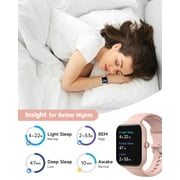 TOOBUR IDW16 IP68 Waterproof 1.95 inch Pink Case with Silicone Band