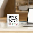 thumbnail image 5 of Zomyto 7x7 In Gone to The Beach Wooden Box Sign,Funny Summer Decor,Beach Themed Wooden Signs,Summer Desk Decor, 5 of 6