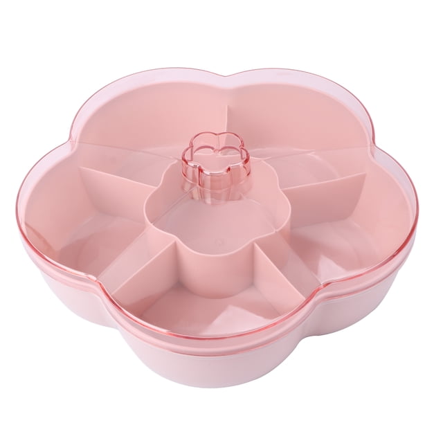 GOOHOCHY 1 unidad de bandeja de almacenamiento de plato de fruta, plato de doble capa, caja de semillas de melón