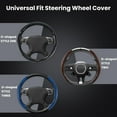 thumbnail image 5 of Universal Carbon Fiber Steering Wheel Cover, Anti-Scratch, Anti-Slip, for 14-16 Inch Wheels, Interior Accessories for Cars, SUVs, Trucks, Blue, 5 of 8