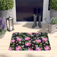 thumbnail image 2 of Pioneer Flower Floral Print Flannel Non Slip Door Rugs,Washable Door Mats Indoor,Decorative Door Mats,Dirt-Resistant and Absorbent Doormat for Entrance,Bedroom,Kitchen,Bathroom,31.5"x17", 2 of 4