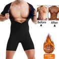 thumbnail image 5 of WMTBSRSW Short Sleeve Sauna Suits for Men Sauna Front Zipper One Piece Full Body Shaper for Yoga Workout Exercise Fitness Blue 3X-Large, 5 of 8