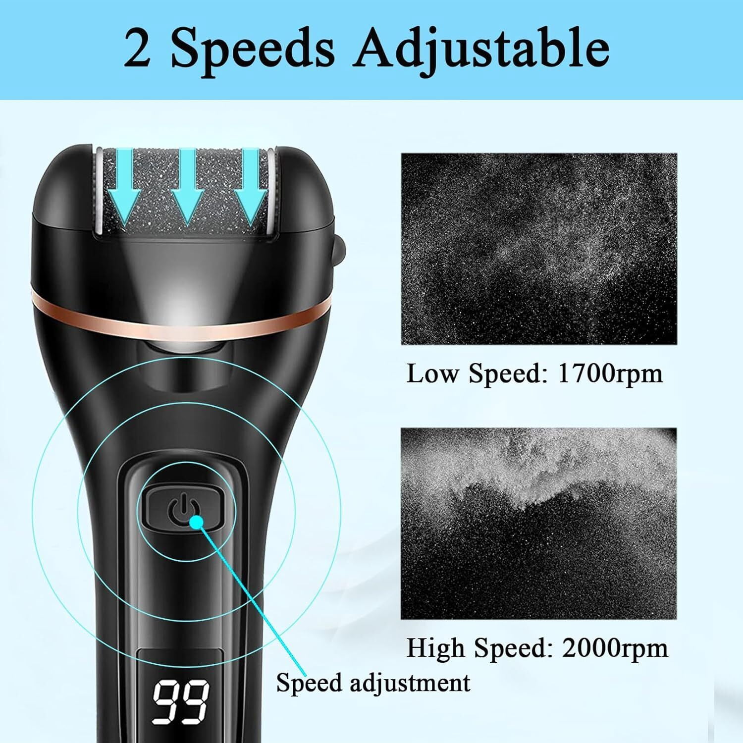 Professional Pedicure Tool Electric Foot Grinder File Callus Dead Skin Remover
