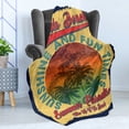 thumbnail image 4 of Florida Soft Flannel Fleece Throw Blanket, Sunshine and Fun Time Paradise City Dreaming of Summer Travel Trip Theme Vintage, Cozy Plush for Indoor and Outdoor Use, 50" x 70", Multicolor, by Ambesonne, 4 of 5