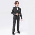 thumbnail image 6 of Hiijoy Toddler Boys Formal Suit Dress Shirt Blazer Waistcoat Pants Bow Tie 5Pcs Tuxedo Outfits, Sizes 3-4T, 6 of 8