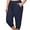 D1-Navy Blue, variant on SHOWMALL Womens Plus Size Joggers Pants Casual Active Capri Sweatpants with Drawstring Pockets Burgundy 3X