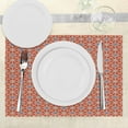 thumbnail image 3 of Ambesonne East Place Mats Set of 4, Curvy Lines Circles Tile, Standard Size, Scarlet Lavender, 3 of 6