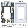 thumbnail image 3 of Yayeee Rocker Switch Wall Plate 1-Gang 4.6"x2.9" Home Decorative Outlet Cover, Black and Blue Cat, 3 of 6