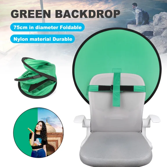 Round Green Screen Backdrop Photography Background For Photo Video Studio Stream