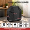 thumbnail image 3 of BBQ Grill Cover, 48 inch Grill Covers Heavy Duty Waterproof BBQ Cover with Storage Bag for Grills up to 48 inch Width, Rip-Proof, Durable and Convenient, 48“x 24”x 40", Black, 3 of 7