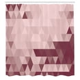 thumbnail image 2 of Ambesonne Geometric Shower Curtain, Triangle Pattern Abstract, 69"Wx84"L, Pale Rose, 2 of 4