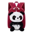 thumbnail image 4 of Cute Panda Animal Backpack with Plush Face Design Lightweight Breathable Straps Elementary School Bookbag, 4 of 4