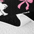 thumbnail image 5 of Feelyou Halloween Ghost Bow Twin Quilt Set, Spooky Skull Pumpkin Twin Coverlet Set, 2-Piece, 1 Comforter and 1 Pillowcase, 5 of 7