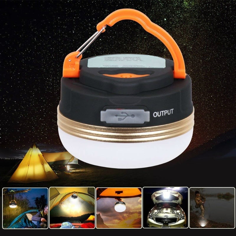 3 Mode Camping Tent Light USB Rechargeable Lantern Mini Portable Lamp Torch 
