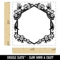 thumbnail image 2 of Cute Floral Bee Hexagon Frame with Flowers Self-Inking Rubber Stamp Ink Stamper - Lime Green Ink - Small 1 Inch, 2 of 7