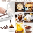 thumbnail image 2 of Stainless Steel French Press Coffee Maker 11.8 Oz 350 ml, Double Wall, 2 of 5