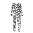 thumbnail image 5 of CLOISE Womens Long Sleeve Pajama Sets Valentines Pjs Sets Pockets Tops and Pant Heart Lounge Set 2 Piece Loungewear White, 5 of 7