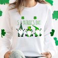 thumbnail image 5 of ZVAVZ Hauts d'Été Grande Taille Mode Femme, Haut Trèfle Mignon à Manches 3/4 Chanceux Vert Col Rond Blouses de Vacances Blanc,TP, 5 of 5