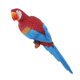 thumbnail image 5 of Modelo de Aves de Resina CUTICAT Ornamento de Jardín 38cm Rojo Azul, 5 of 8